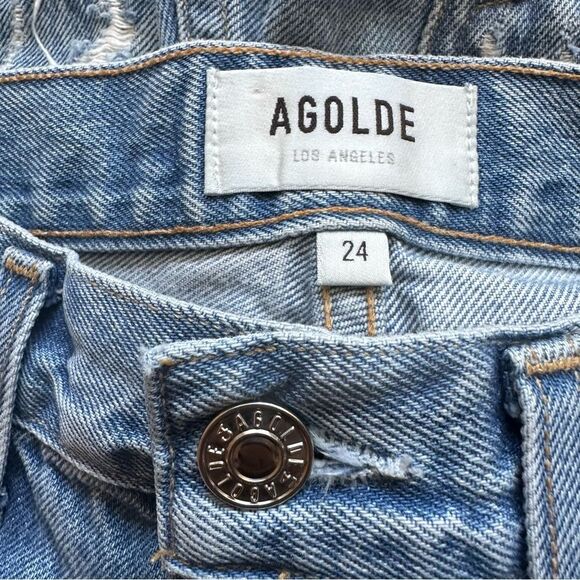 AGOLDE 90's Mid Rise Loose Fit Jeans in Fall Out Size 24 - Picture 8 of 12